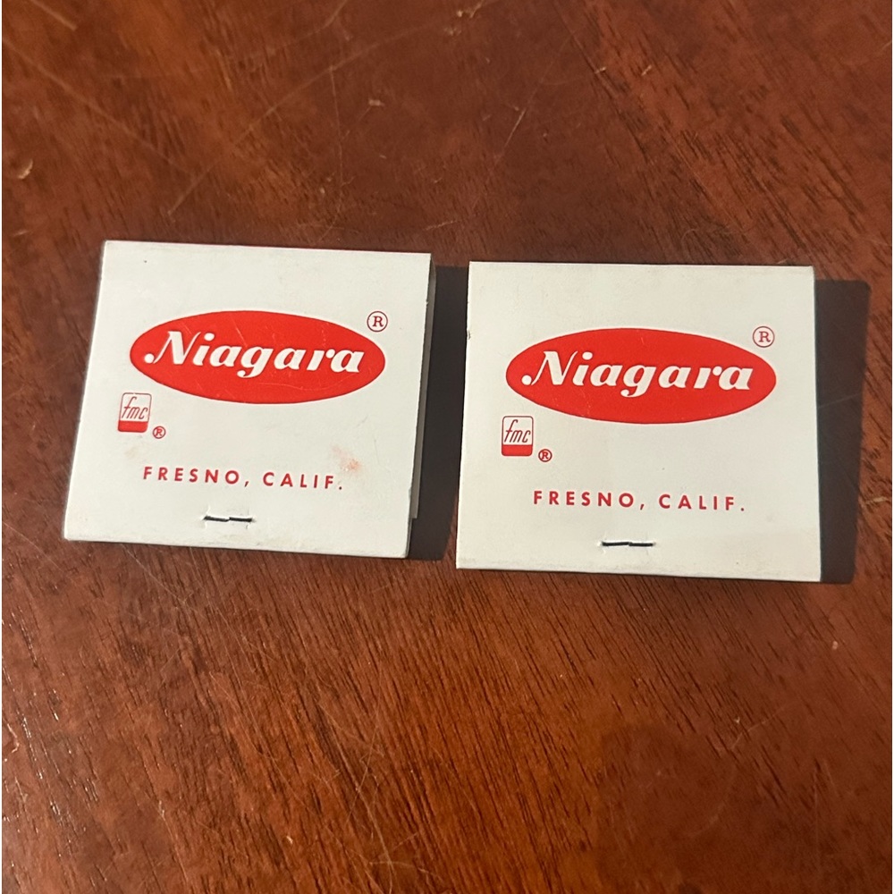 Vintage Matchbook Set of 2 Niagara Fresno California Agricultural Chemicals